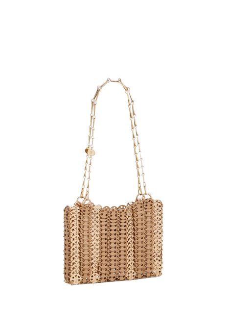 RABANNE 1969 Square Bag Dorata In Metallo e Pelle - RABANNE Latest stili