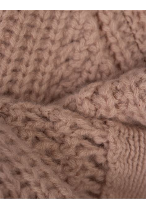 ERMANNO SCERVINO Maglia a Collo Alto Rosa Con Punto Scervino a Contrasto - ERMANNO SCERVINO Promozione temporanea