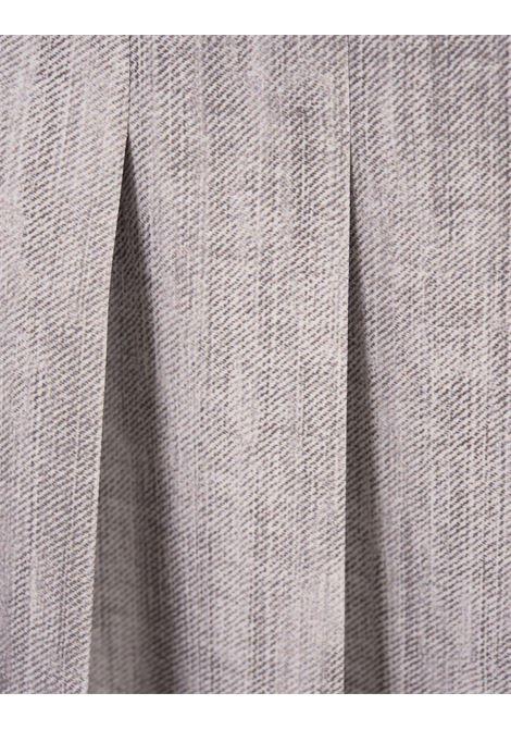 ERMANNO SCERVINO Gonna Corta a Pieghe In Seta Grigia Con Cintura - ERMANNO SCERVINO Fino al 60% di sconto