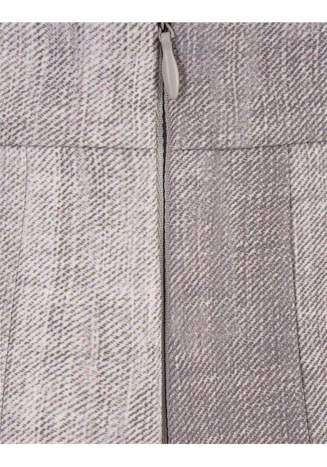 ERMANNO SCERVINO Gonna Corta a Pieghe In Seta Grigia Con Cintura - ERMANNO SCERVINO Fino al 60% di sconto