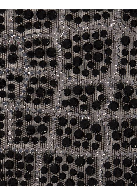 ERMANNO SCERVINO Top In Tulle Nero Con Motivo Coccodrillo Di Strass - ERMANNO SCERVINO Sostegno trimestrale