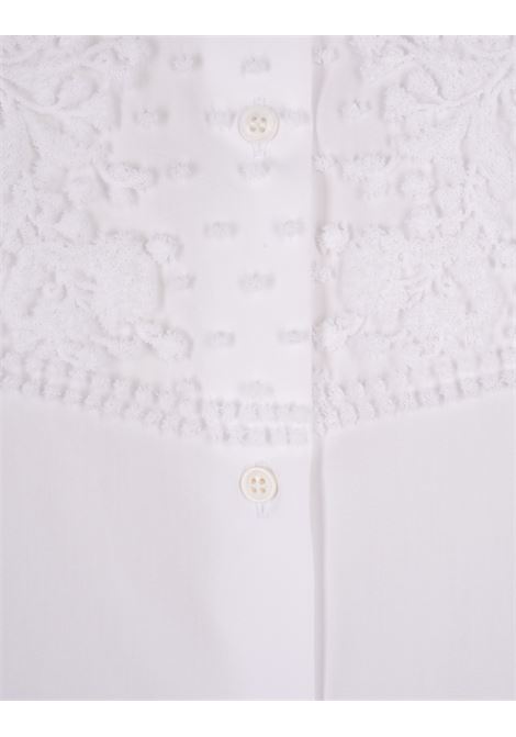 ERMANNO SCERVINO Camicia Bianca Con Plastron Ricamato - ERMANNO SCERVINO Super sconto