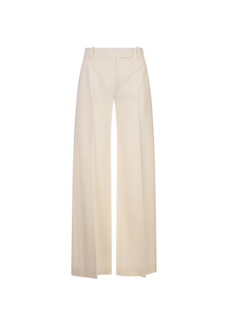 ERMANNO SCERVINO Pantaloni Ampi In Lana Vergine Bianca - ERMANNO SCERVINO Officina