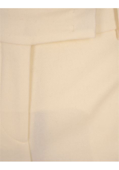 ERMANNO SCERVINO Pantaloni Ampi In Lana Vergine Bianca - ERMANNO SCERVINO Officina