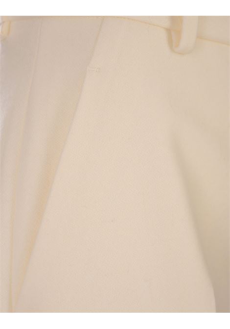 ERMANNO SCERVINO Pantaloni Ampi In Lana Vergine Bianca - ERMANNO SCERVINO Officina