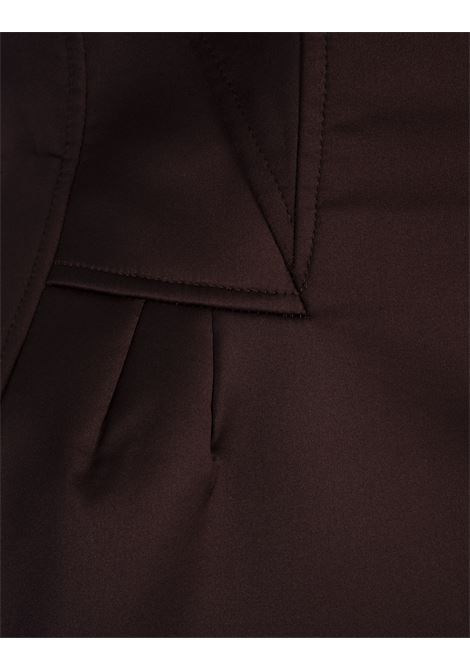 ERMANNO SCERVINO Abito Bustier Corto In Satin Marrone - ERMANNO SCERVINO Black Friday Prezzi
