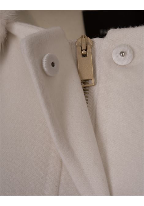 FABIANA FILIPPI Caban In Cashmere Bianco Con Pelliccia Visone - FABIANA FILIPPI In vendita