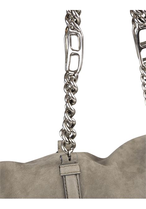ERMANNO SCERVINO Pillow Bag In Pelle Effetto Velluto Verde Con Ricami - ERMANNO SCERVINO Sconti questo mese
