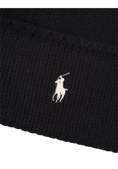 RALPH LAUREN Berretto Polo Pony In Lana Nera - RALPH LAUREN Consegna Veloce
