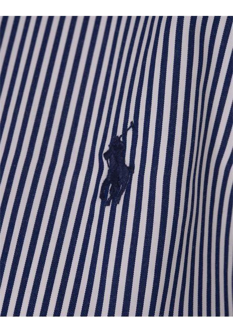 RALPH LAUREN Camicia Slim Fit In Cotone a Righe Bianco e Blu - RALPH LAUREN Fino Al -60%