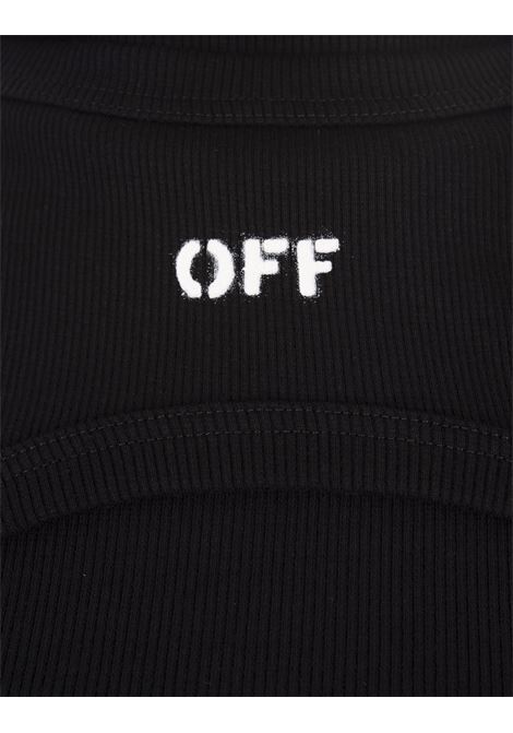 OFF-WHITE Abito Midi Aderente Nero Con Logo - OFF-WHITE Shopping Online