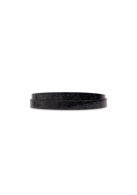 DIESEL Cintura B-1DR 15 In Pelle Lucida Glitterata Nera - DIESEL Sottocosto