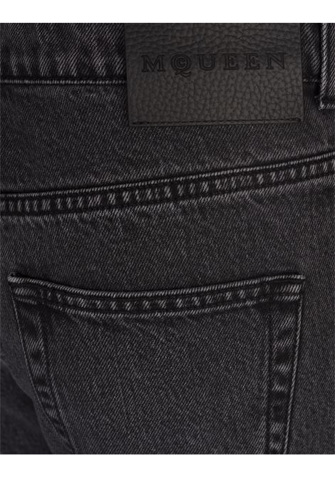 ALEXANDER MCQUEEN Jeans Mini Flare In Denim Grigio - ALEXANDER MCQUEEN Sconto