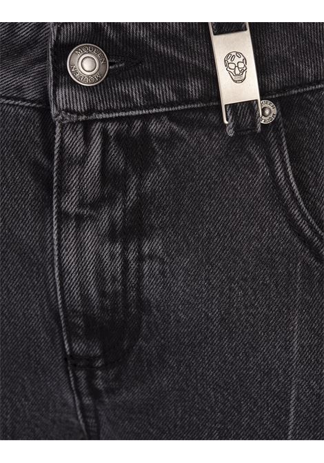 ALEXANDER MCQUEEN Jeans Mini Flare In Denim Grigio - ALEXANDER MCQUEEN Sconto