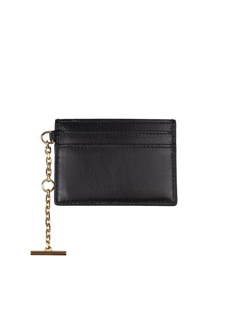 ALEXANDER MCQUEEN Portacarte Sling In Nero e Oro - ALEXANDER MCQUEEN Offerta