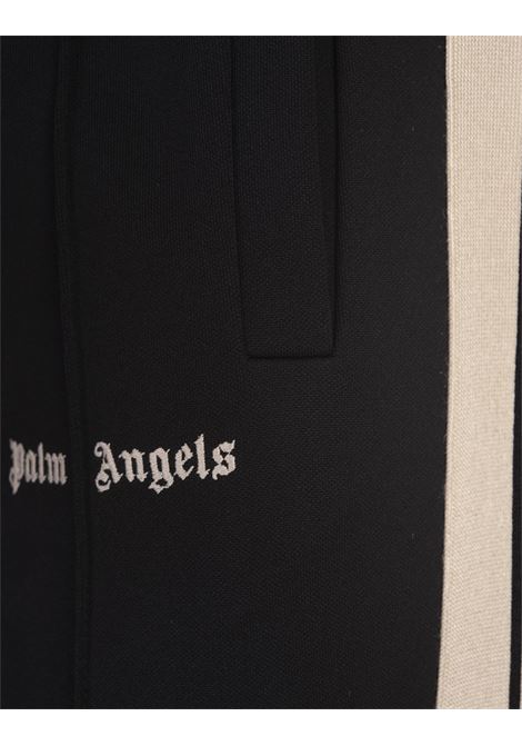 PALM ANGELS Joggers Neri Con Logo e Bande a Contrasto - PALM ANGELS Vendita Economica