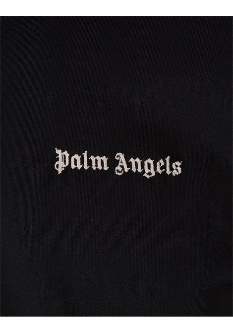 PALM ANGELS Giacca Sportiva Nera Con Logo e Bande a Contrasto - PALM ANGELS Saldi Di Fabbrica