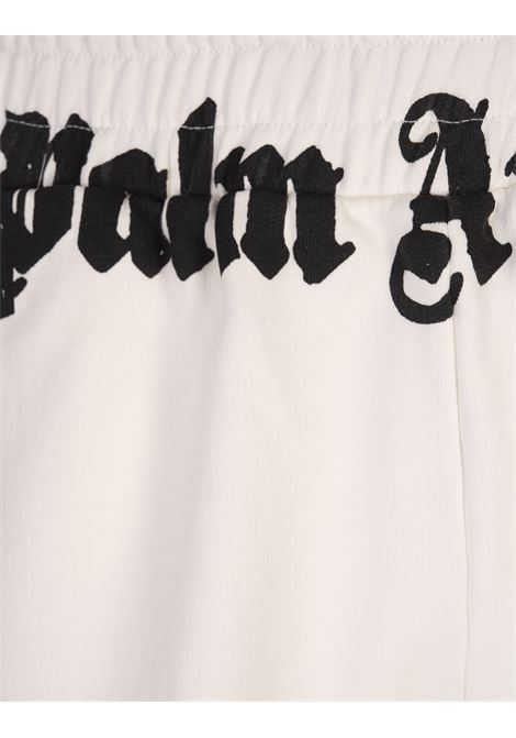 PALM ANGELS Bermuda Sportivi Bianchi Con Logo Sulla Vita - PALM ANGELS I Più Venduti