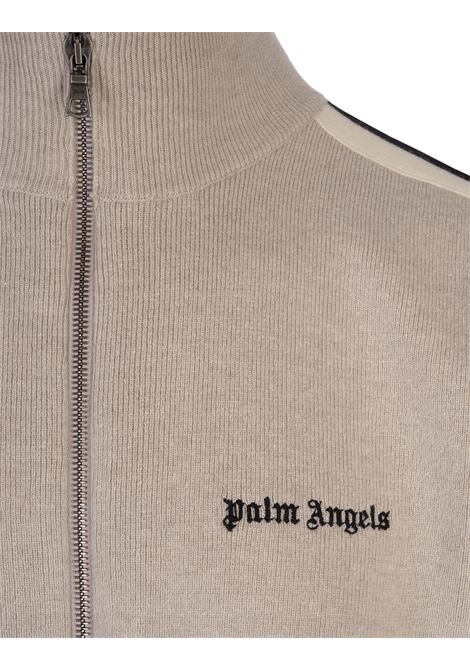 PALM ANGELS Giacca Track In Lana e Cashmere Beige Chiaro - PALM ANGELS Nuova