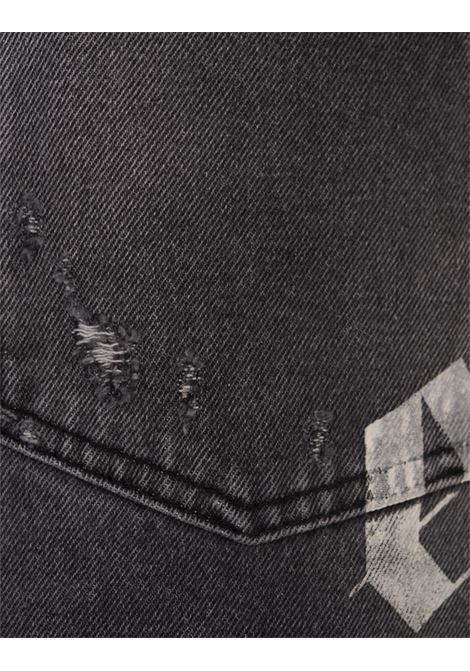 PALM ANGELS Jeans Loose Fit Neri Con Dettagli - PALM ANGELS Offerta speciale