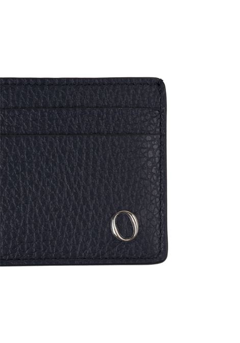 ORCIANI Portacarte In Pelle Martellata Blu Navy Con Logo - ORCIANI Flash Sale