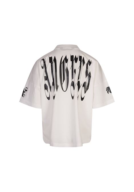 PALM ANGELS T-Shirt Oversize Logo Gothic Bianca - PALM ANGELS Offerta natalizia