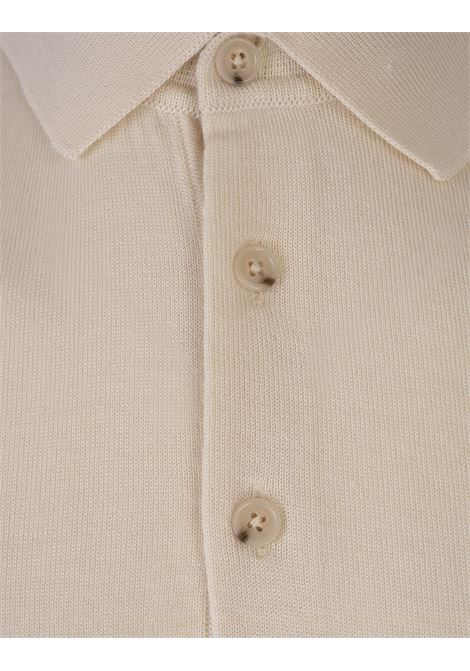 BOSS Maglione Regular Fit Stile Polo Neutro In Seta Lana e Cashmere - BOSS Online Outlet
