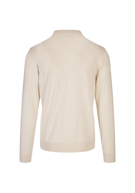 BOSS Maglione Regular Fit Neutro In Seta Lana e Cashmere - BOSS Offerte esclusive