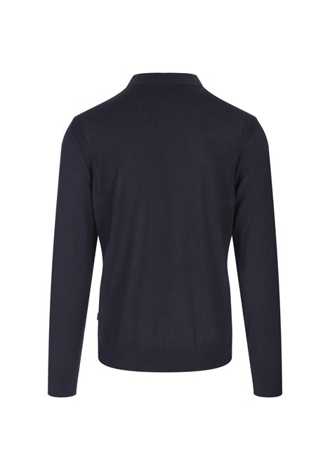 BOSS Maglione Regular Fit Blu Scuro In Seta Lana e Cashmere - BOSS Lightning offer