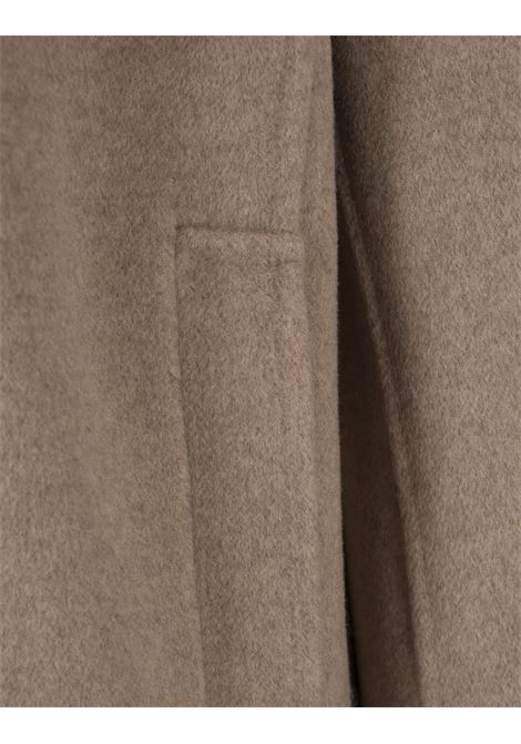 MONTECORE Felpa Zip-Up Con Cappuccio In Cashmere Marrone - MONTECORE Grandi sconti