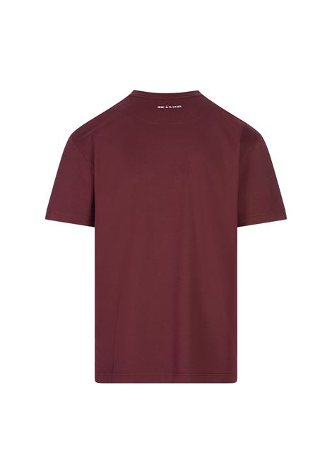 KITON T-Shirt Classica Rosso Scuro Con Logo Dietro - KITON Bestseller