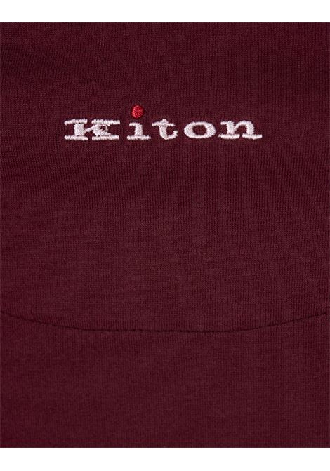 KITON T-Shirt Classica Rosso Scuro Con Logo Dietro - KITON Bestseller