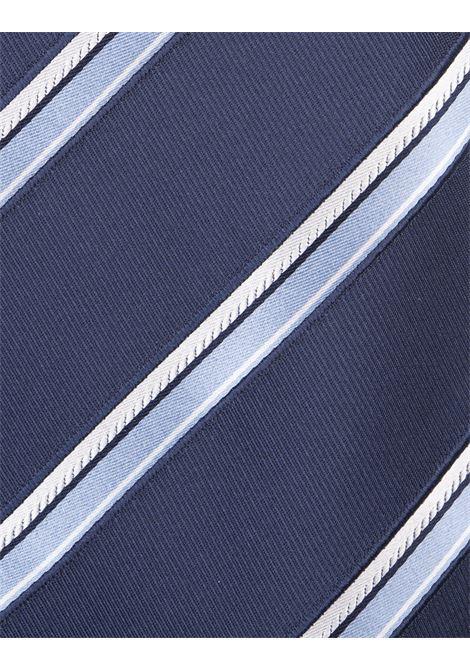 KITON Cravatta Blu Con Motivo a Righe - KITON Comprane uno, ottenene uno gratis