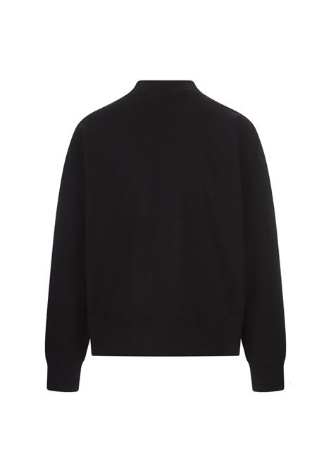 PALM ANGELS Felpa Nera Con Logo Rotondo e Monogramma - PALM ANGELS Offerte giornaliere