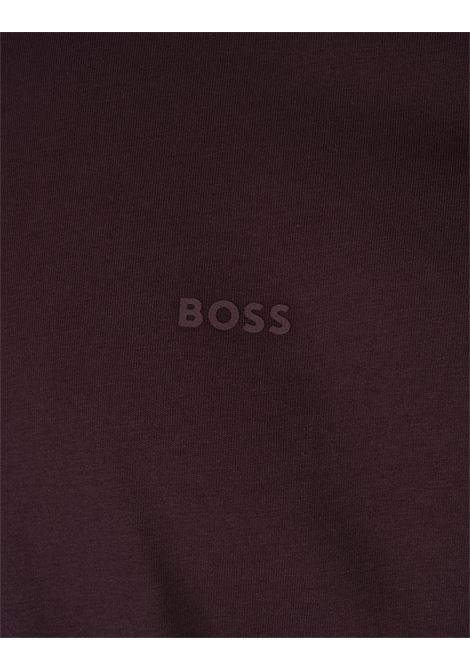 BOSS T-Shirt Bordeaux Con Logo Stampato In Gomma - BOSS Latest stili