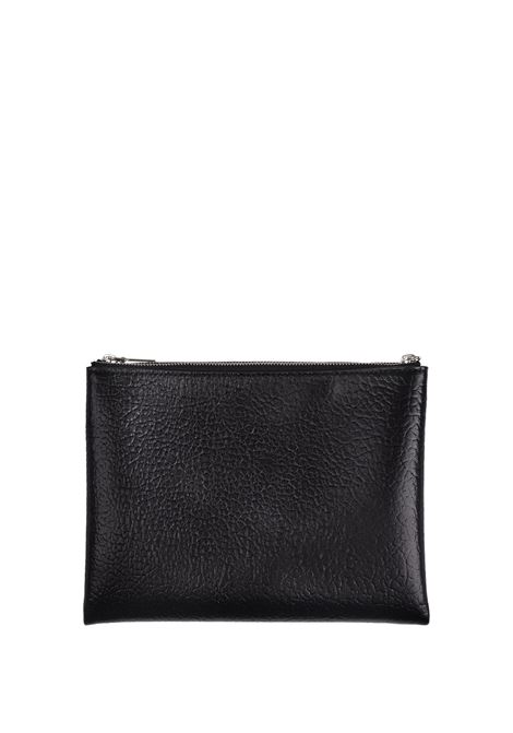 ALEXANDER MCQUEEN Pochette In Pelle Martellata Nera Con Logo - ALEXANDER MCQUEEN Ultimi due giorni