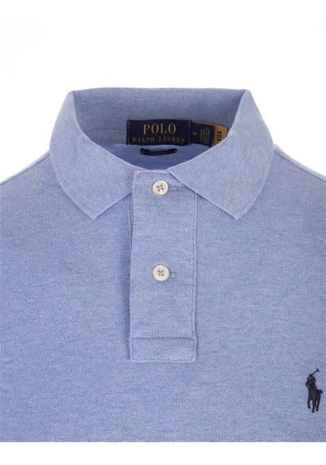 RALPH LAUREN Polo In Piquet Slim-Fit Azzurra - RALPH LAUREN Ultimo giorno