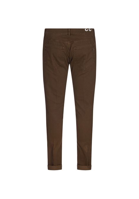 DONDUP Pantaloni George 5 Tasche In Cotone Stretch Marrone - DONDUP Sostegno trimestrale