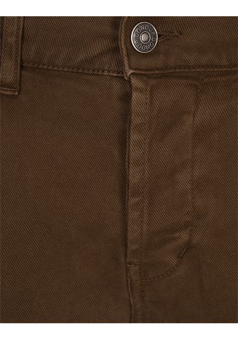 DONDUP Pantaloni George 5 Tasche In Cotone Stretch Marrone - DONDUP Sostegno trimestrale