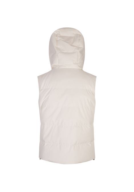 MONTECORE Gilet Imbottito Bianco Con Cappuccio - MONTECORE 50% di sconto con spedizione gratuita