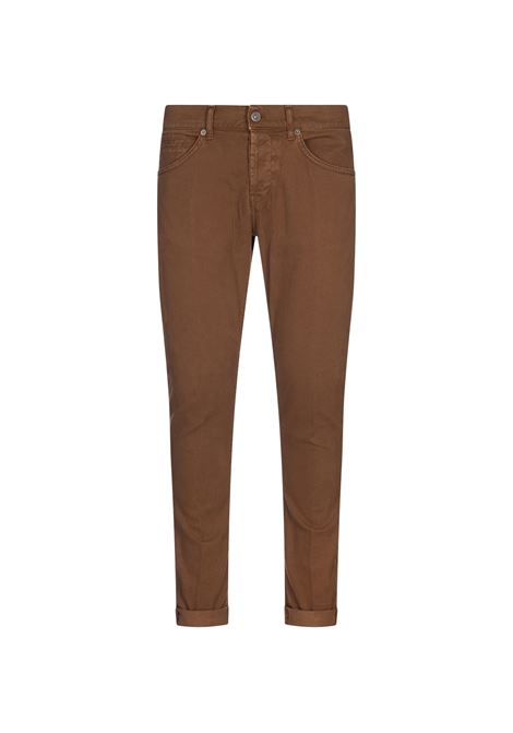DONDUP Pantaloni George 5 Tasche In Cotone Stretch Marrone Chiaro - DONDUP Esporta salva