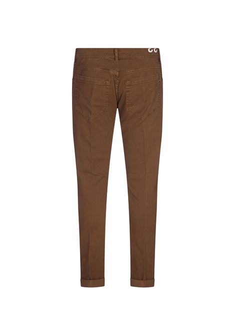 DONDUP Pantaloni George 5 Tasche In Cotone Stretch Marrone Chiaro - DONDUP Esporta salva