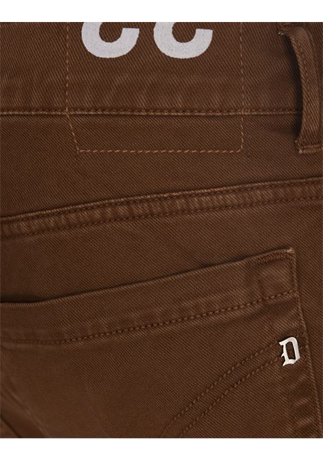 DONDUP Pantaloni George 5 Tasche In Cotone Stretch Marrone Chiaro - DONDUP Esporta salva