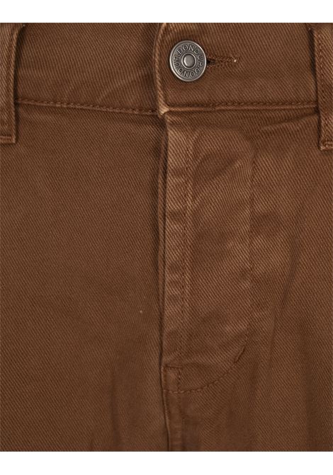 DONDUP Pantaloni George 5 Tasche In Cotone Stretch Marrone Chiaro - DONDUP Esporta salva