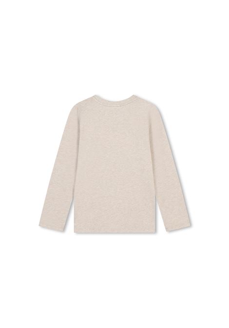 CHLOÉ KIDS T-Shirt a Maniche Lunghe Beige Marl Con Logo - CHLOÉ KIDS Shopping Online