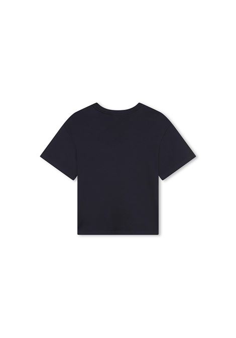 CHLOÉ KIDS T-Shirt Blu Navy Con Logo - CHLOÉ KIDS Sottocosto