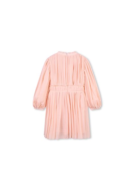 CHLOÉ KIDS Abito In Lana Plissettata Washed Pink - CHLOÉ KIDS Presa