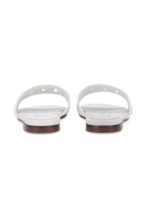 DOLCE & GABBANA KIDS Slide In Pelle Bianca Con Logo DG - DOLCE & GABBANA KIDS Saldi