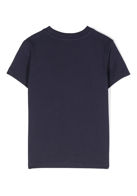 MOSCHINO KIDS T-Shirt Blu Con Patch Moschino Teddy Bear Sul Punto Cuore - MOSCHINO KIDS Vendita Economica
