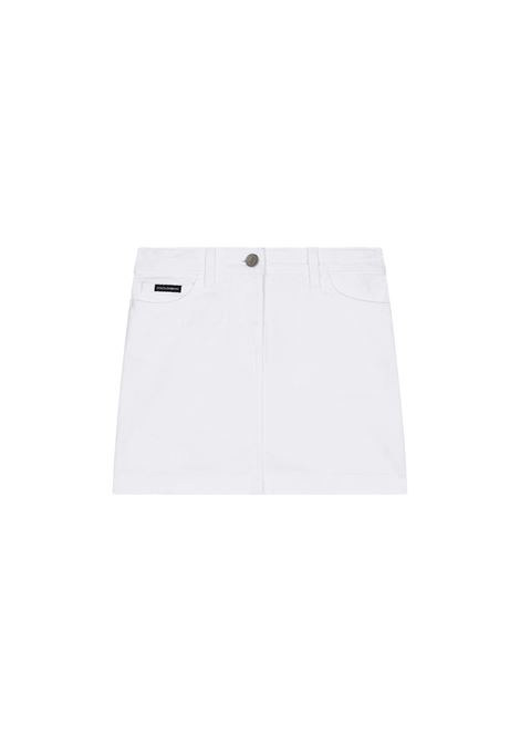 DOLCE & GABBANA KIDS Gonna In Denim Bianco Con Strappi - DOLCE & GABBANA KIDS Prezzo di fabbrica